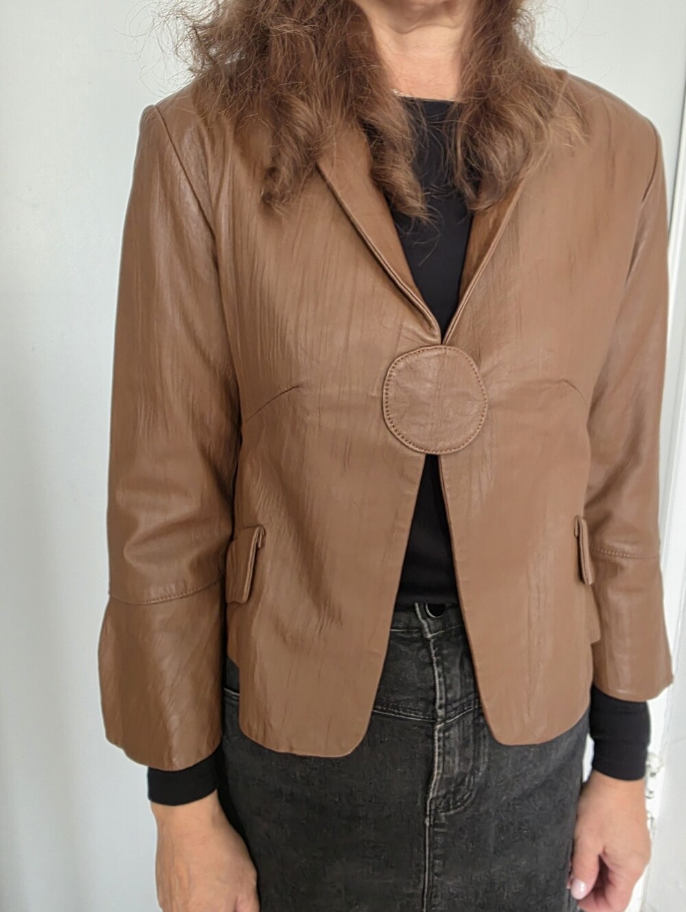 Mel & Lisa Lambskin Leather Jacket